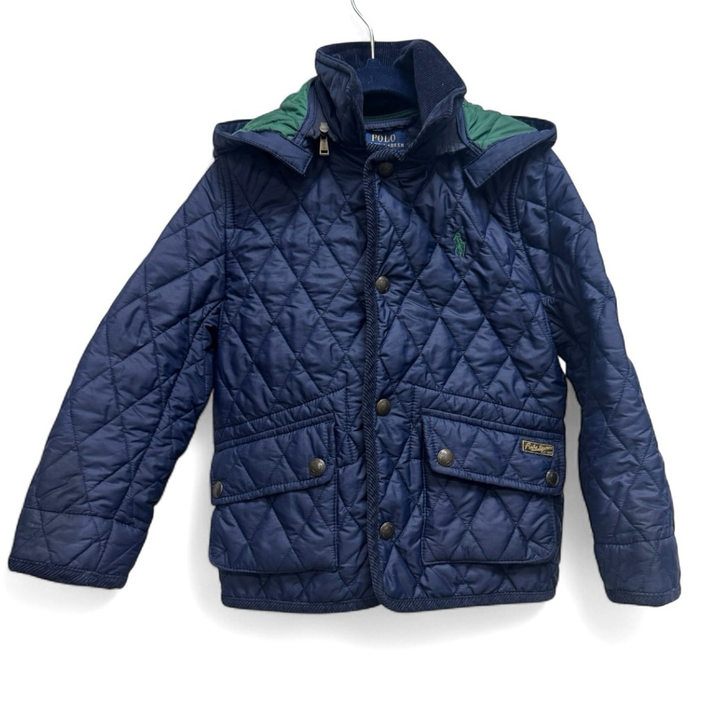 Polo by Ralph Lauren Kids Navy Quilted Puffer Jacket 4/4T